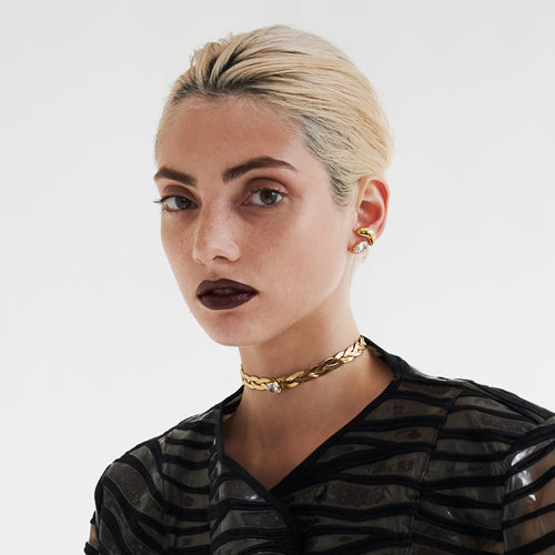 Kalista Choker Triple Blanc