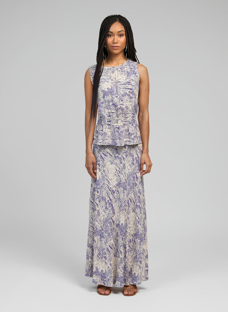 Galvima Sajo Blue Long Skirt