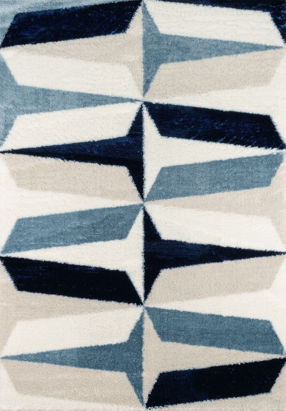 Karena - Tapis D'Intérieur - Polyester - Bleu