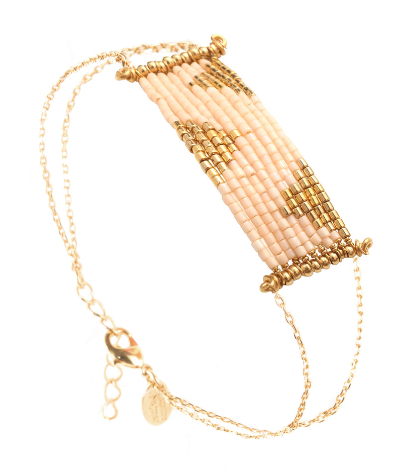 Bracelet Kara Doré Saumon