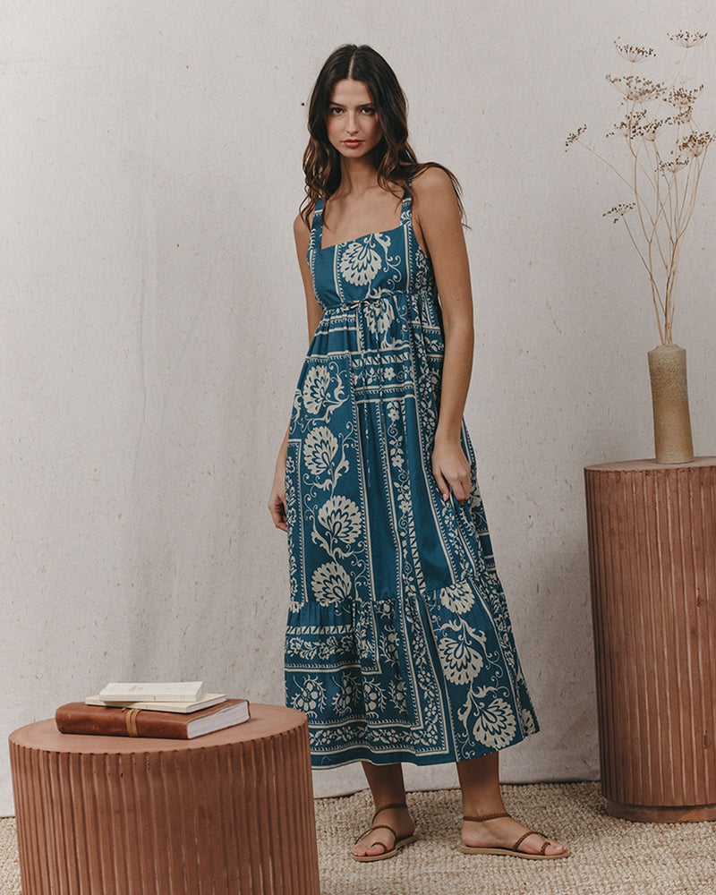 Robe Longue Kareen Bleu