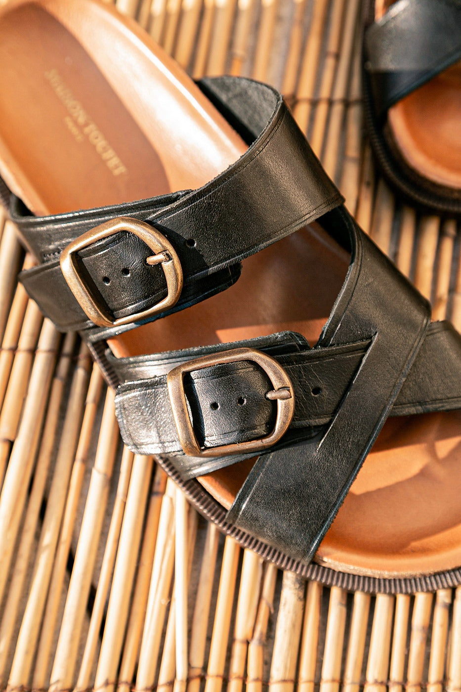 Karen Sandals - Smooth Leather - Black