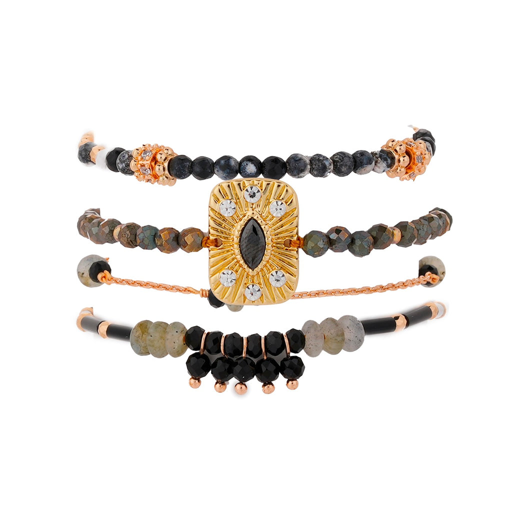 Manschettenarmband Karmelia Schwarz