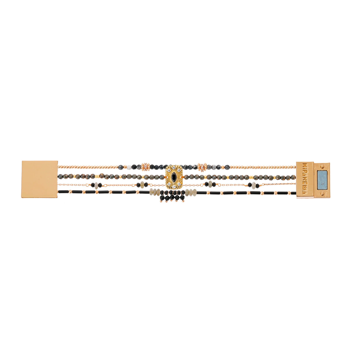 Manschettenarmband Karmelia Schwarz