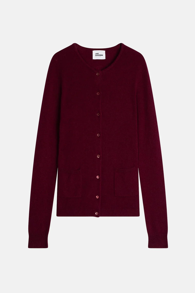Cardigan Col Rond - Katharine - Bordeaux