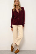 Cardigan Cuello Redondo - Katharine - Burdeos