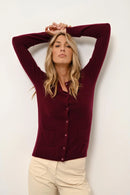 Cardigan Col Rond - Katharine - Bordeaux