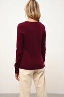 Cardigan Col Rond - Katharine - Bordeaux