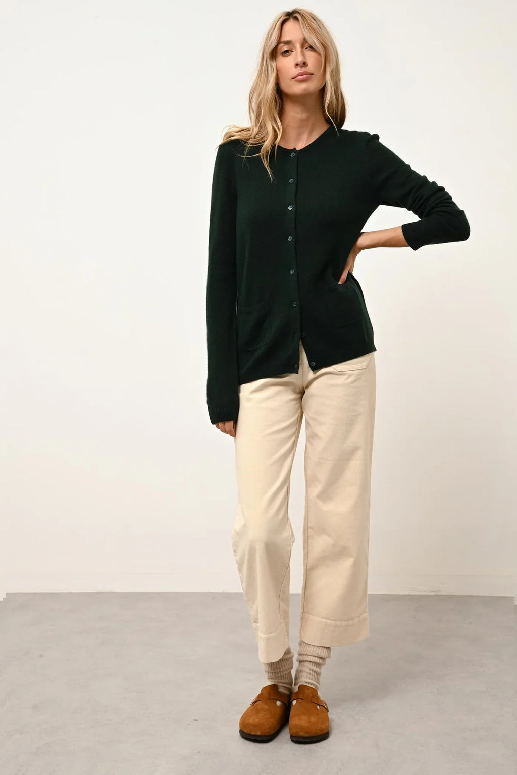 Cardigan Col Rond - Katharine - Cyprès