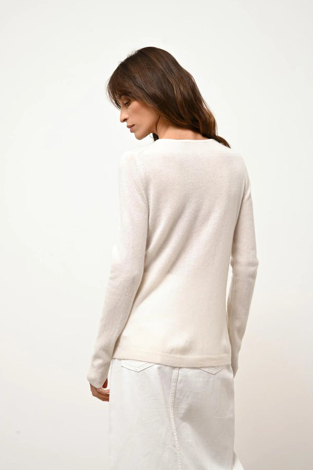 Cardigan Col Rond - Katharine - Neige