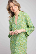 Long Sleeve Long Dress - Green