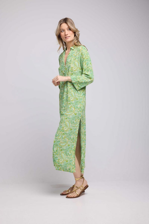 Robe Long Manches Longues - Vert