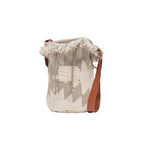 Kilim Pattern Wool Bucket Bag - Kayak - Ecru