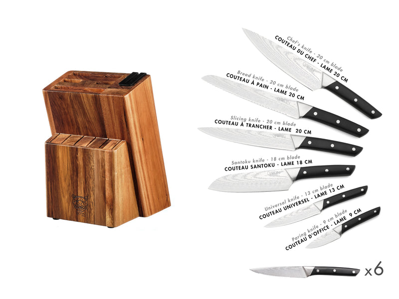 Bloc Couteaux De Cuisine Et Couteaux À Steak Erling Loviisa - 14 Pièces