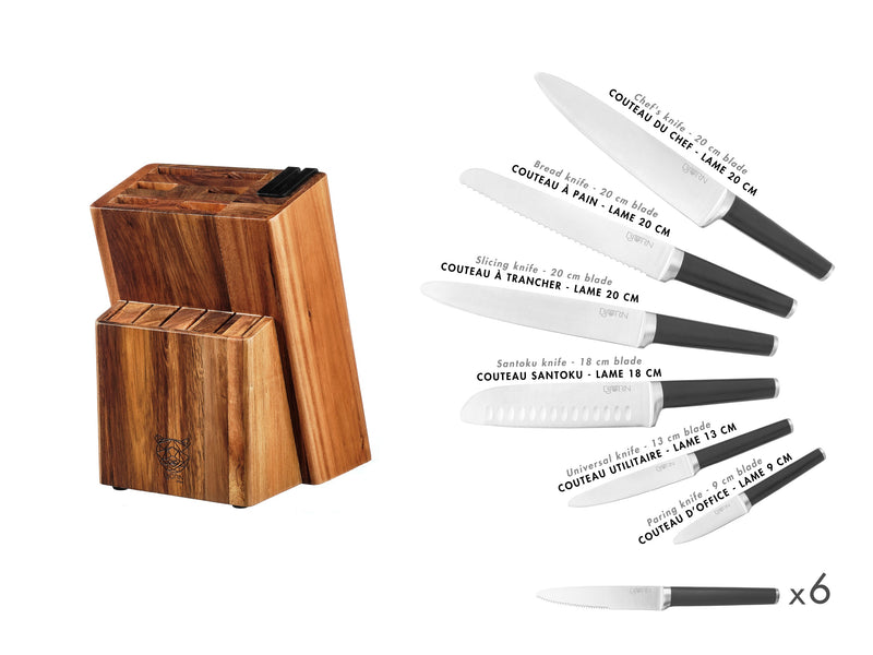 Bloc Couteaux De Cuisine Et Couteaux À Steak Jona Loviisa - 14 Pièces