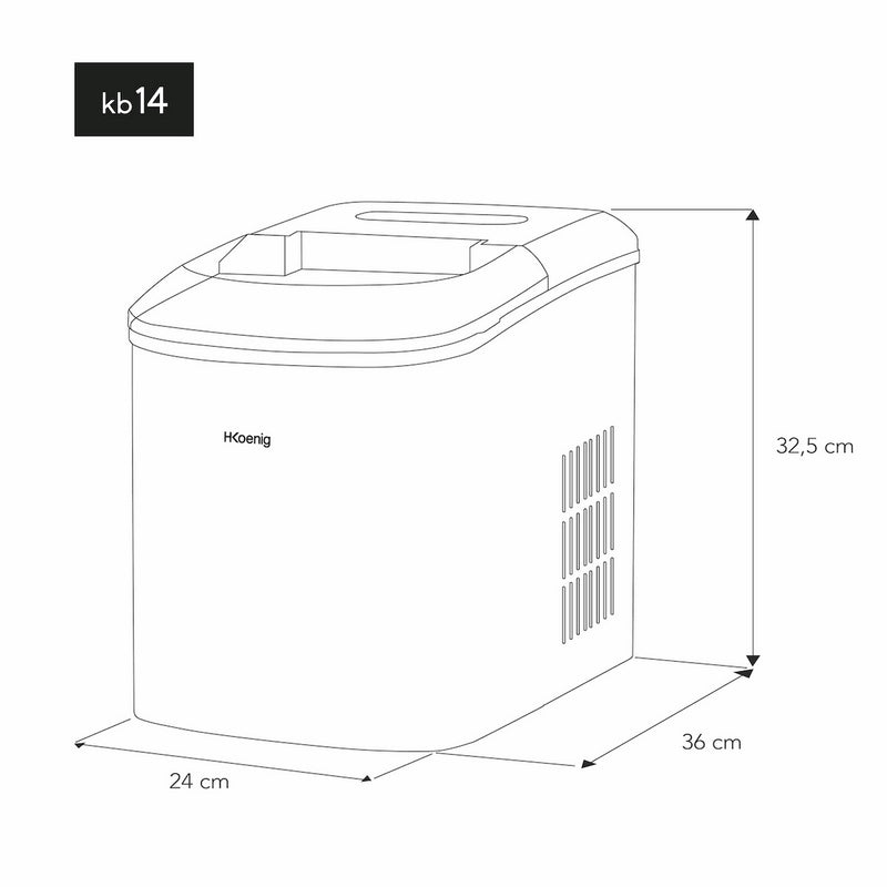 Machine À Glaçons 12kg - Inox