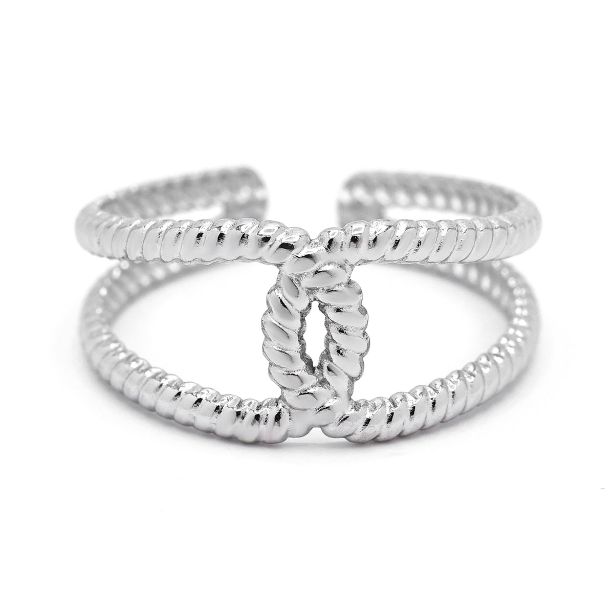 Anello Regolabile "Tatiana" Acciaio Inossidabile