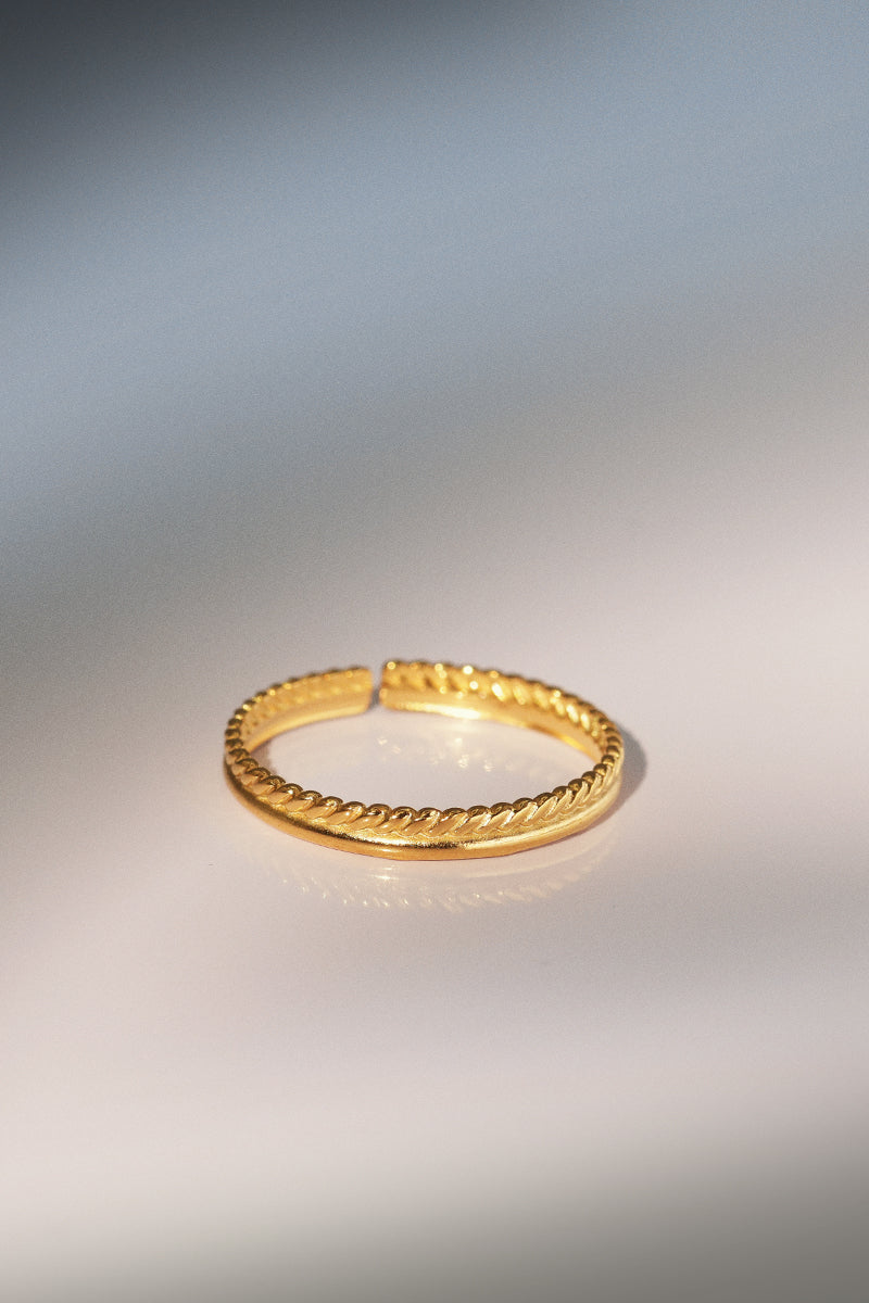 Anello Regolabile "Violaine" in Acciaio Inossidabile