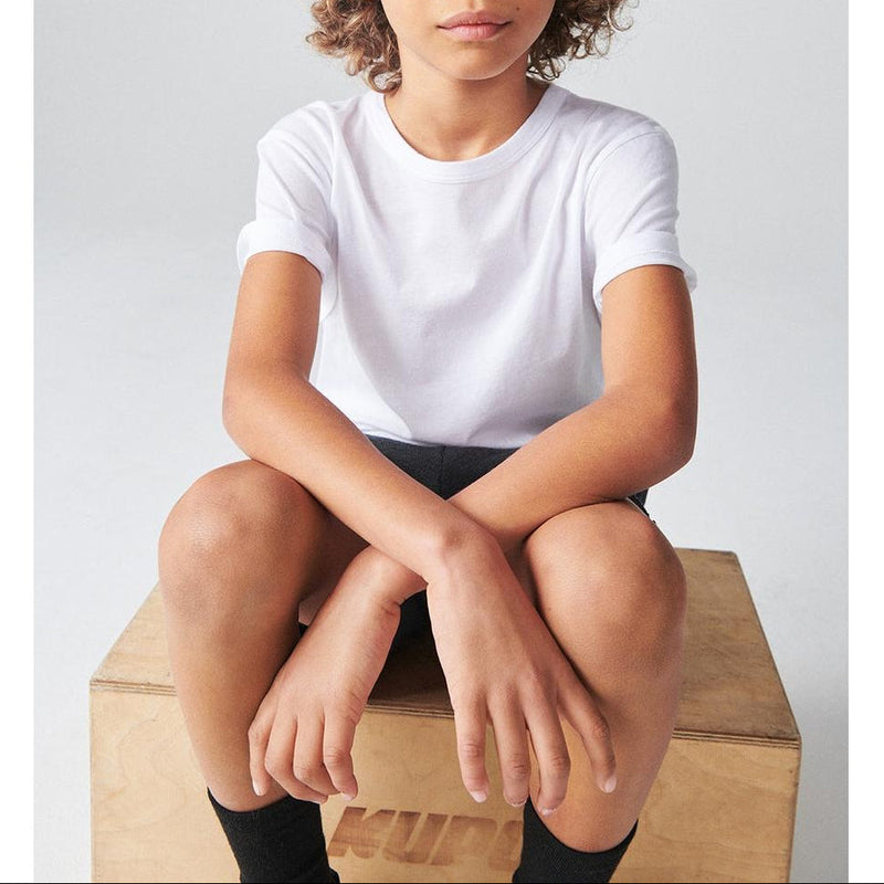 Camiseta recta con cuello redondo - Blanco - Niño