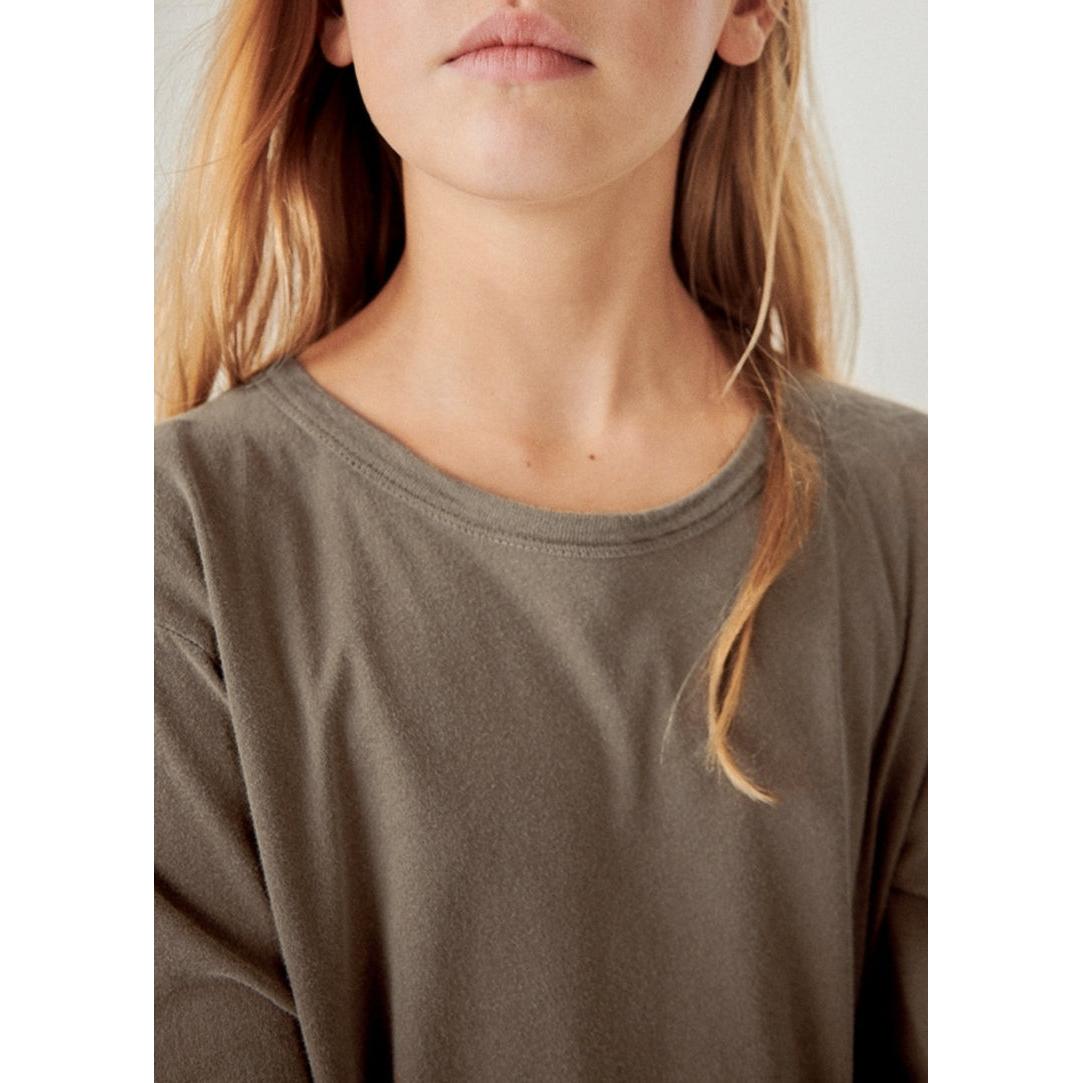 T-Shirt Droit Col Rond - Cafe Au Lait Vintage - Enfant