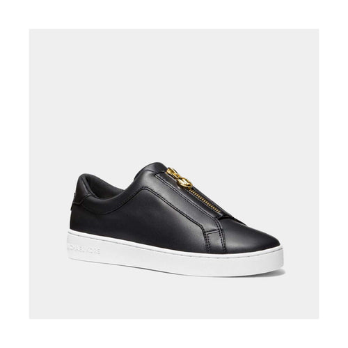 Baskets Michael Kors Keaton Zip Slip On - Cuir Noir