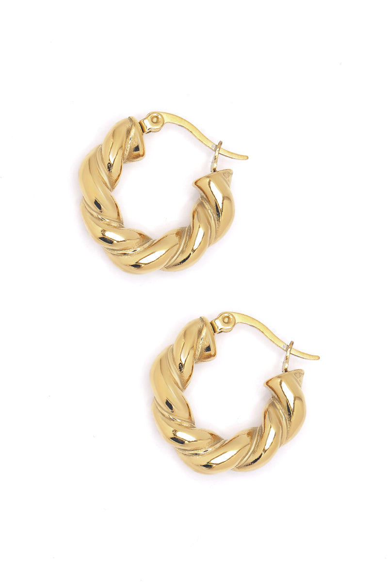 "Dorothee" Stainless Steel Hoop Earrings