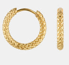 "Marguerite" Stainless Steel Hoop Earrings