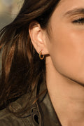 "Marguerite" Stainless Steel Hoop Earrings