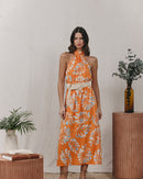 Vestido Largo Kendall Naranja