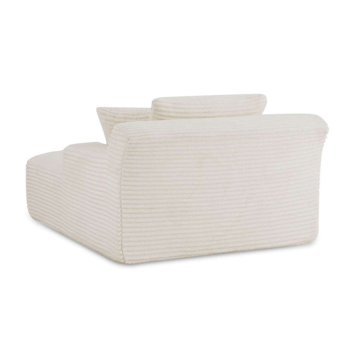 Kenedy - Divano lineare profondo fisso e compresso a 1 posto - Velluto a coste - Beige
