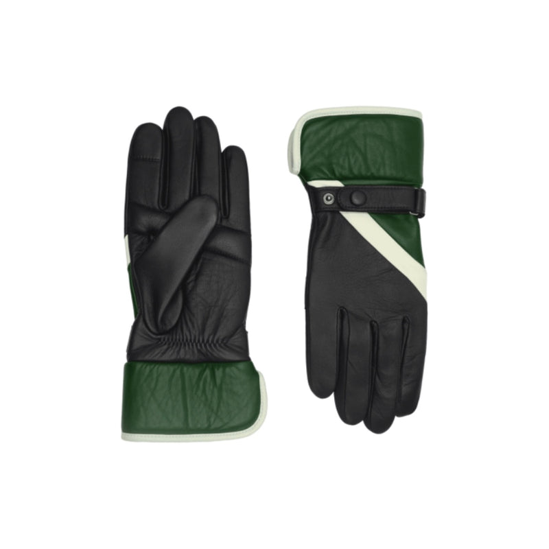 Gants Kenny Cuir Doublés Alpaga - Noir Tactile/Porcelaine/British - Homme