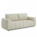 Canapé Droit Fixe - Kerea - 3 Places - Tissu Chenille - Taupe