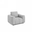 Fauteuil Fixe - Kerea - 1 Place - Tissu Chenille - Gris