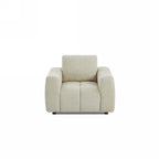 Kerea - Sillón fijo de 1 plaza - Tejido chenilla color topo
