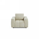 Fauteuil Fixe - Kerea - 1 Place - Tissu Chenille - Taupe