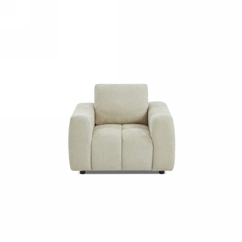 Fauteuil Fixe - Kerea - 1 Place - Tissu Chenille - Taupe