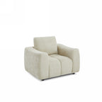 Kerea - Sillón fijo de 1 plaza - Tejido chenilla color topo