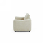 Kerea - Sillón fijo de 1 plaza - Tejido chenilla color topo