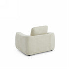 Kerea - Sillón fijo de 1 plaza - Tejido chenilla color topo