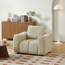 Fauteuil Fixe - Kerea - 1 Place - Tissu Chenille - Taupe