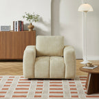Kerea - Sillón fijo de 1 plaza - Tejido chenilla color topo