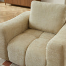 Fauteuil Fixe - Kerea - 1 Place - Tissu Chenille - Taupe