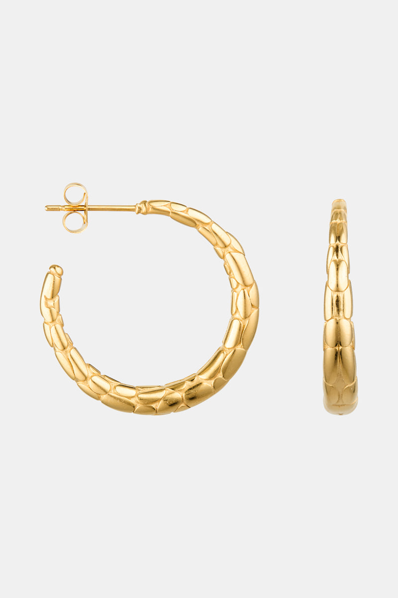 "Alizée" Earrings & "Micheline" Hoop Earrings – Stainless Steel