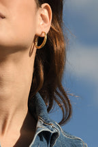 "Alizée" Earrings & "Micheline" Hoop Earrings – Stainless Steel