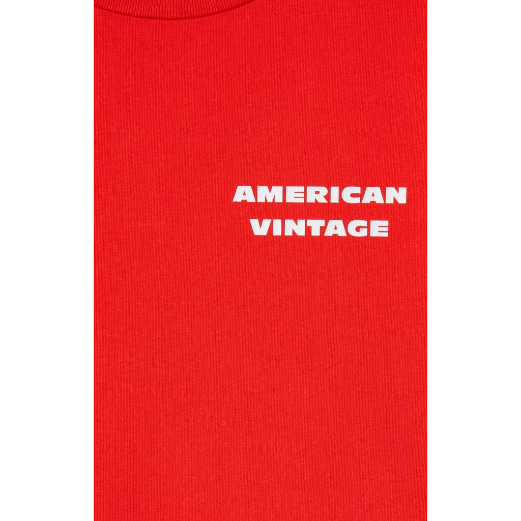 Straight-Cut Crew Neck Printed T-Shirt - Vintage Strawberry - Kids