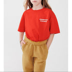 Straight-Cut Crew Neck Printed T-Shirt - Vintage Strawberry - Kids