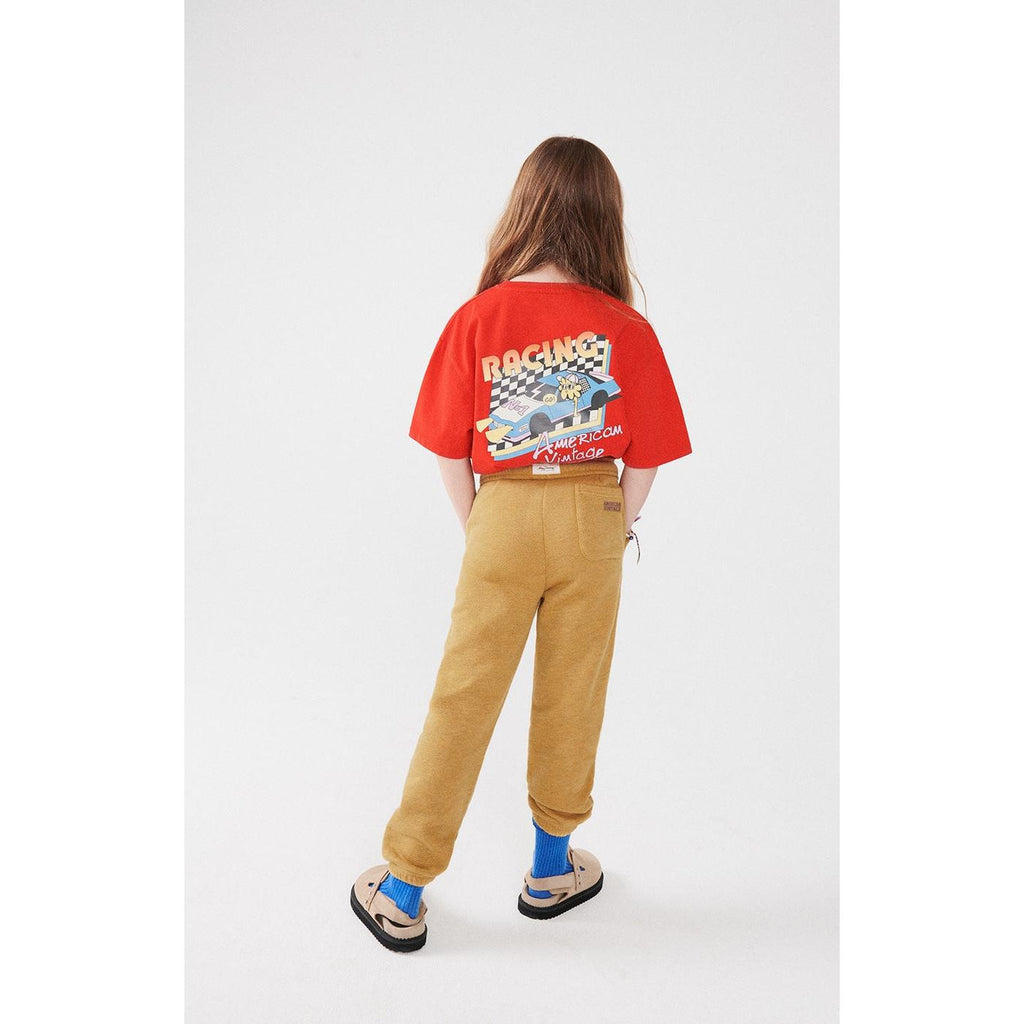 Straight-Cut Crew Neck Printed T-Shirt - Vintage Strawberry - Kids