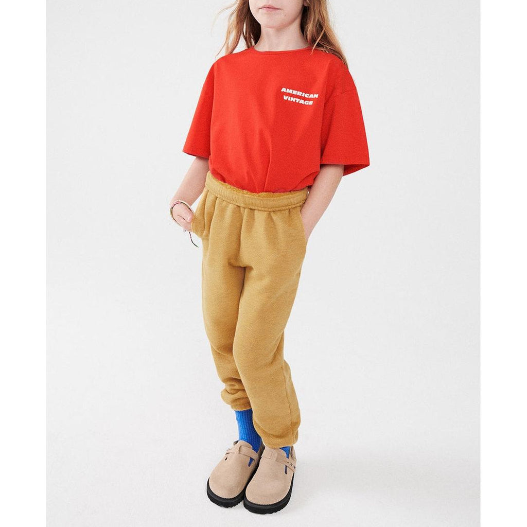 Straight-Cut Crew Neck Printed T-Shirt - Vintage Strawberry - Kids