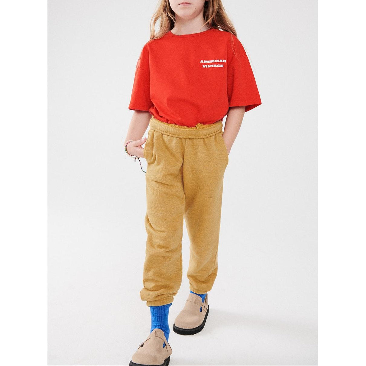 Straight-Cut Crew Neck Printed T-Shirt - Vintage Strawberry - Kids