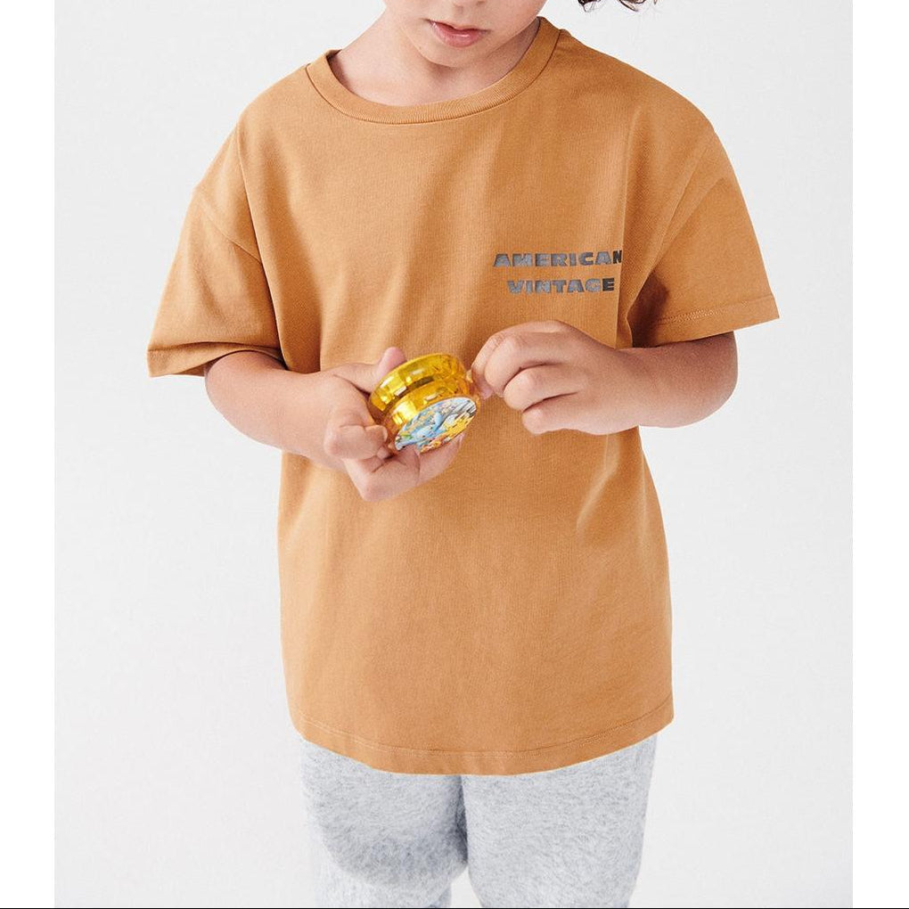 Camiseta recta de cuello redondo estampada - Avellano Vintage - Niño
